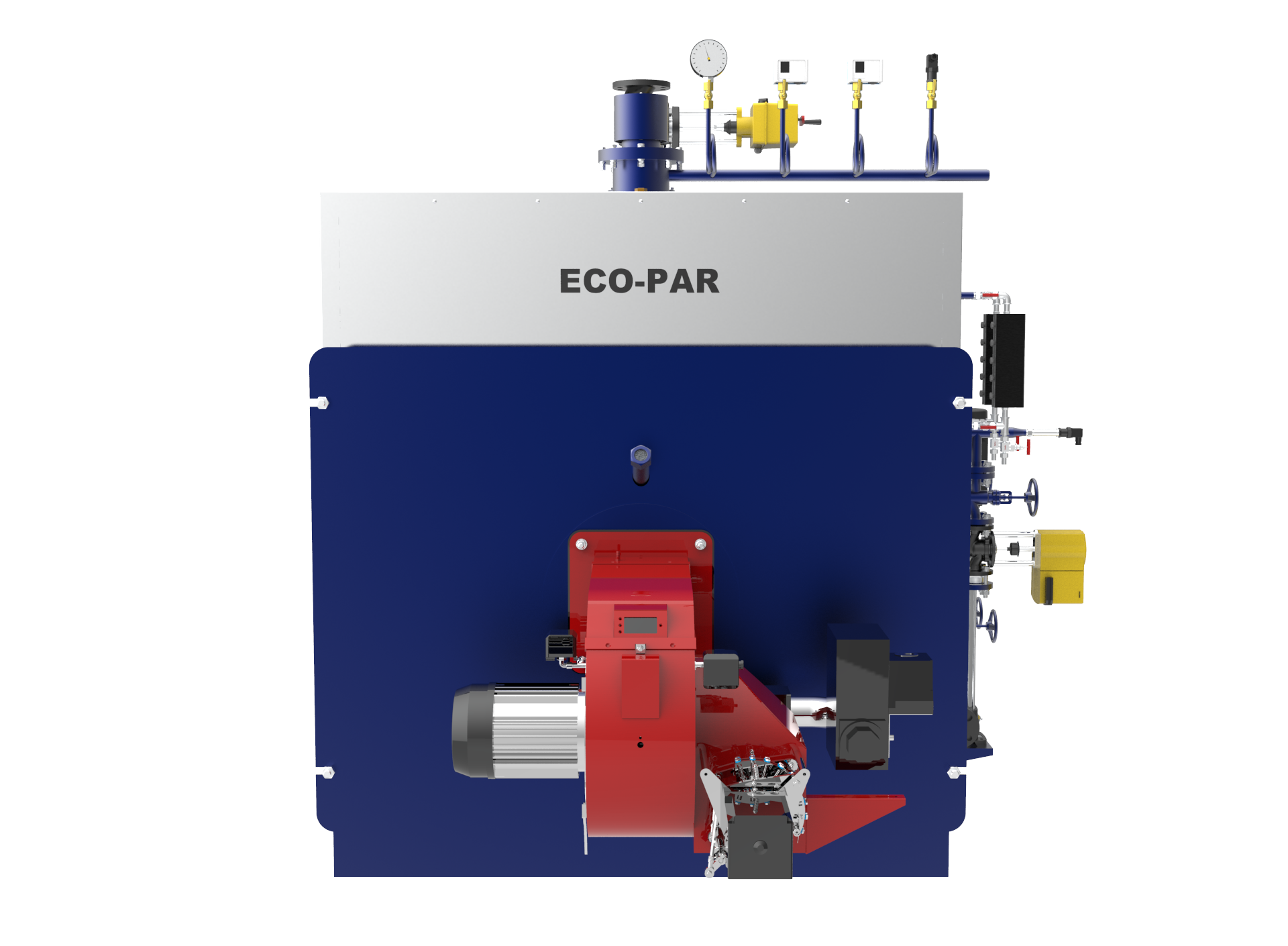 Промышленный паровой котел ECO-PAR 3000 кг/ч, 0,8 МПа (2 хода, двухходовой)